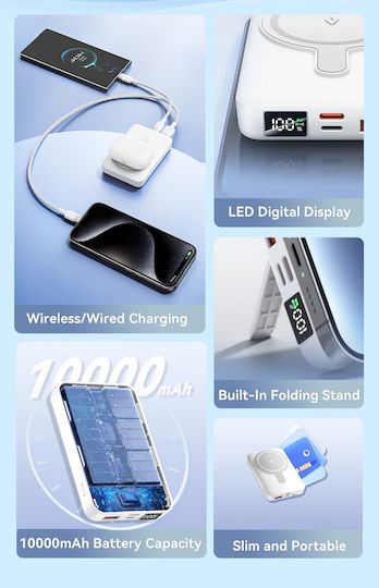 Vention FHTB0 MagSafe Power Bank 10000mAh 22.5W με Θύρα USB-A και Θύρα USB-C Power Delivery Μαύρο
