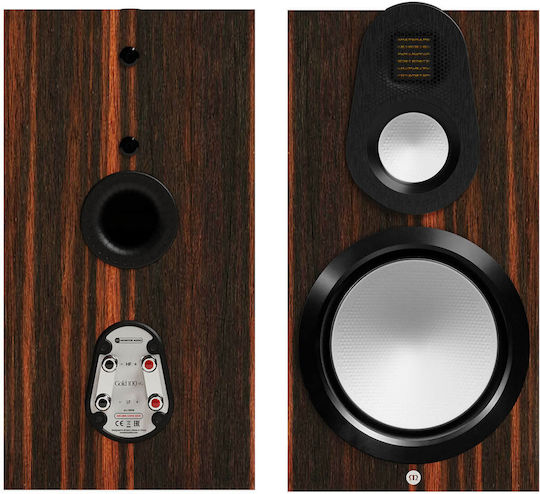Monitor Audio Gold 100 6G Pair of Hi-Fi Speakers Bookself 500W 3 No of Drivers Macassar