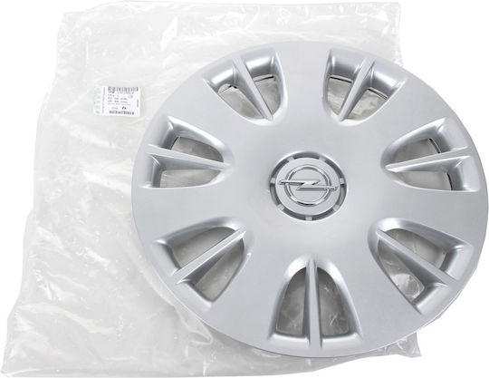 Opel Car Hubcap Set with Opel Emblem 15" 1pc Silver