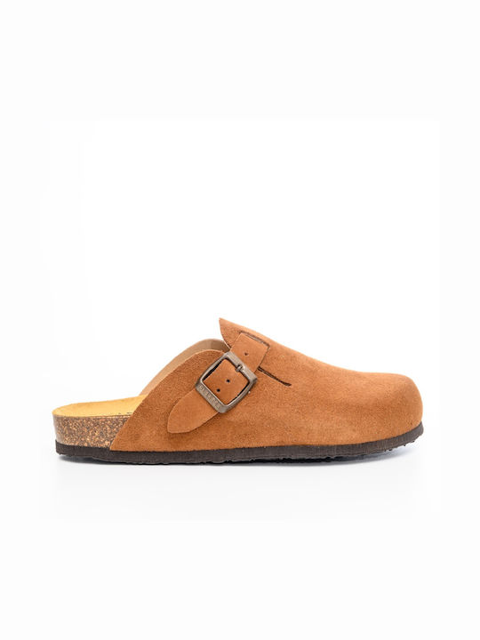 Plakton Damen Leder Anatomisch Clogs Braun