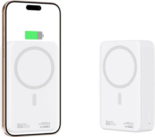 Tech-Protect PB12 LifeMag MagSafe Power Bank 20000mAh 15W με Θύρα USB-A και Θύρα USB-C Λευκό