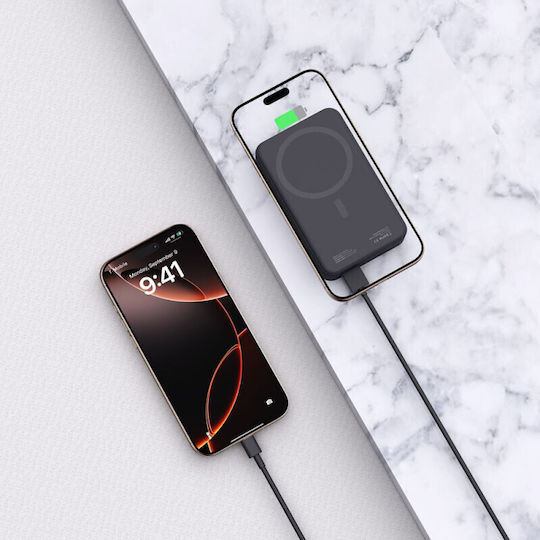 Tech-Protect PB12 LifeMag MagSafe Power Bank 20000mAh 15W с USB-A порт и USB-C порт Черен