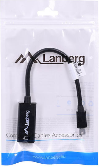 Lanberg Μετατροπέας mini DisplayPort male σε HDMI female 1τμχ AD-0005-BK