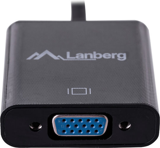 Lanberg Μετατροπέας HDMI male σε VGA female 1τμχ AD-0017-BK
