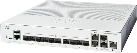 Cisco C1300-12XS Managed L2 Switch and 10 SFP Ports