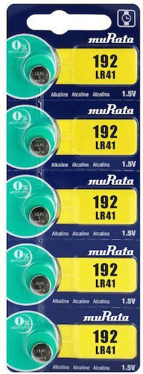 Murata Alkaline Watch Batteries LR41 1.5V 5pcs