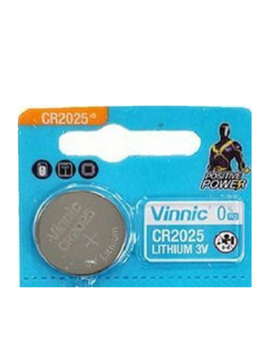 Vinnic Μπαταρία Λιθίου Ρολογιών CR2025 3V 1τμχ