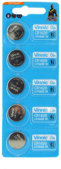 Vinnic Batterien Lithium für Uhren CR1620 3V 5Stück
