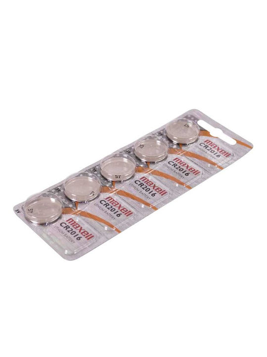 Maxell Hologram Baterii Litiu pentru ceasuri CR2016 3V 5buc