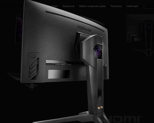 ASRock Phantom Gaming PG27QRT2A VA HDR Curved Gaming Monitor 27" QHD 2560x1440 180Hz με Χρόνο Απόκρισης 5ms GTG