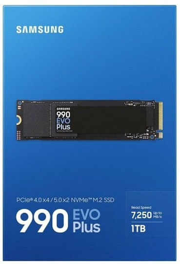 Samsung 990 EVO Plus SSD 1TB τύπου M.2 με σύνδεση PCI Express 5.0 (PS5 Compatible) MZ-V9S1T0BW