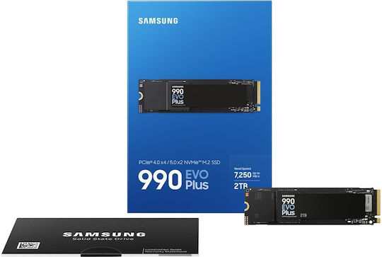 Samsung 990 EVO Plus SSD 2TB Тип M.2 със Свързване PCI Express 4.0 Съвместим с PS5 MZ-V9S2T0BW