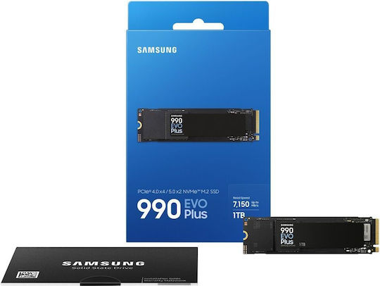 Samsung 990 EVO Plus SSD 1TB τύπου M.2 με σύνδεση PCI Express 5.0 (PS5 Compatible) MZ-V9S1T0BW