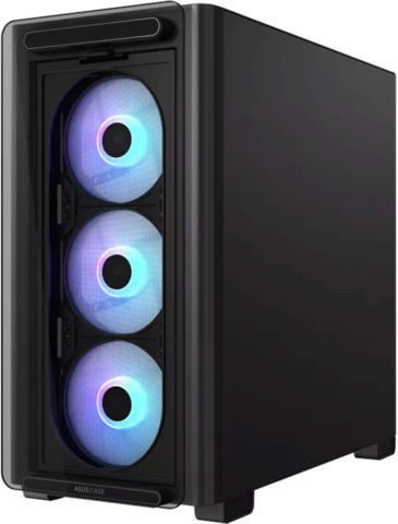 Asus A23 Plus Gaming Midi Tower Κουτί Υπολογιστή με Πλαϊνό Παράθυρο και RGB Φωτισμό Μαύρο