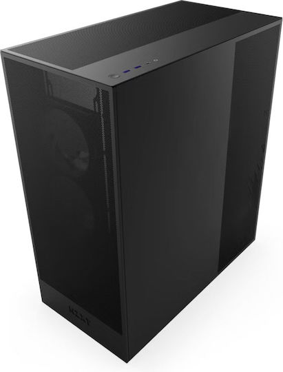 NZXT H7 Flow Gaming Midi Tower Κουτί Υπολογιστή με Πλαϊνό Παράθυρο Μαύρο