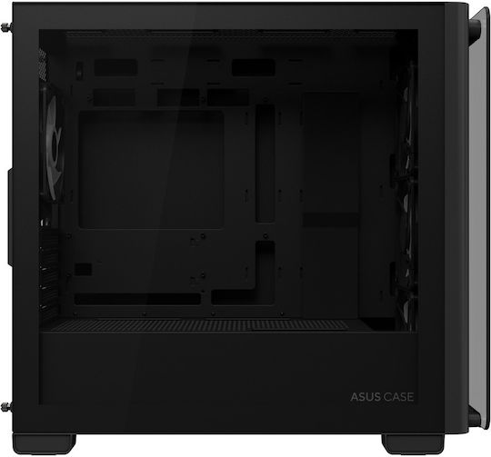 Asus A23 Plus Gaming Midi Tower Computer Case with Window Panel and RGB Lighting Black