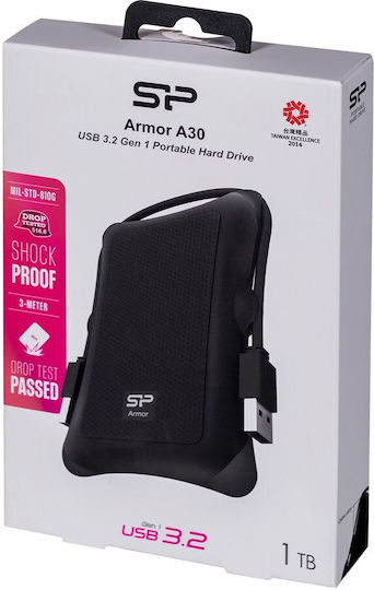Silicon Power Armor A30 USB 3.0 Εξωτερικός HDD 1TB 2.5" Μαύρο