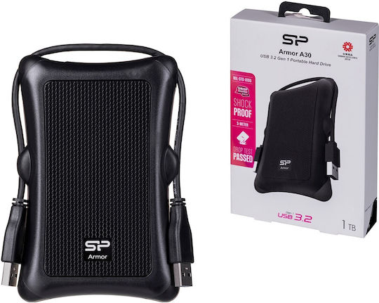 Silicon Power Armor A30 USB 3.0 Εξωτερικός HDD 1TB 2.5" Μαύρο