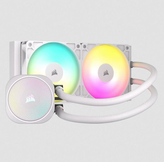 Corsair Nautilus 240 RS Water Cooling AIO CPU with 2 120mm Fans and ARGB Lighting White