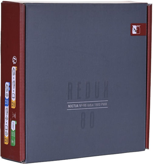 Noctua NF-R8 redux-1800 Gehäuselüfter (1800rpm / 31,37cfm) Ohne LEDs Verbindung 4-Pin PWM Graue