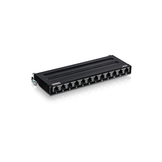 Trendnet Patch Panel für Rack 0.5U 10" 12 Ports cat6a Schwarz