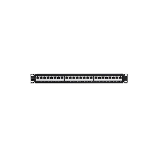 Trendnet Patch Panel Shielded για Rack 1U 19" 24 Θυρών cat6a Μαύρο