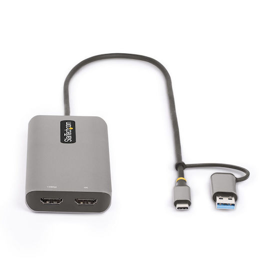 StarTech USB-C Docking Station με HDMI 4K PD Γκρι (167B-USBC-MULTIPORT)