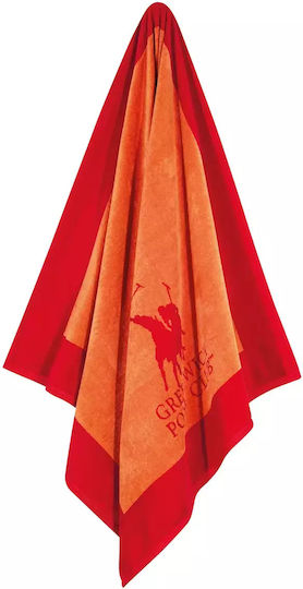 Greenwich Polo Club Beach Towel Cotton Red 180x90cm.