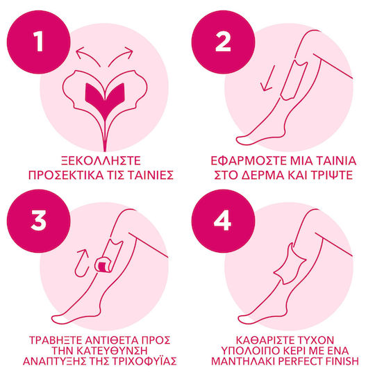Veet Easy Gelwax Body & Legs Sensitive Skin Ταινίες Αποτρίχωσης για Ευαίσθητες Επιδερμίδες 20τμχ