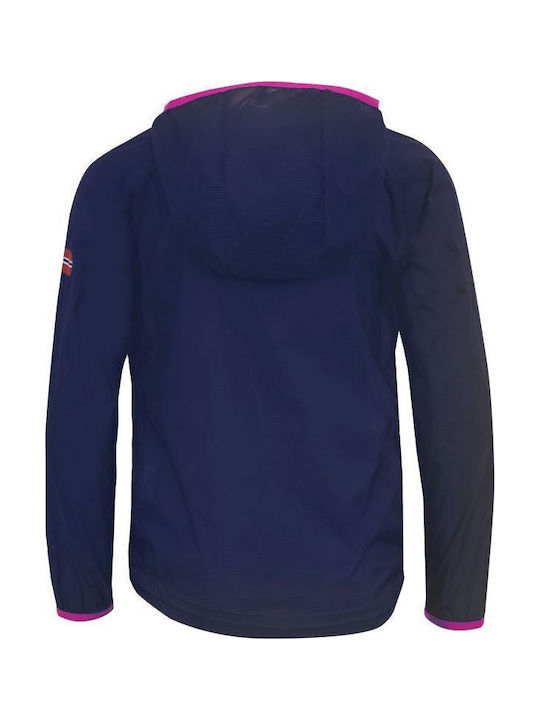 Kinder Freizeitjacke mit Kapuze Marineblau