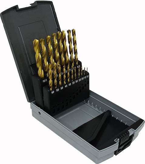 SKS Tools Satz 19 Bohrer HSS Titan für Metall