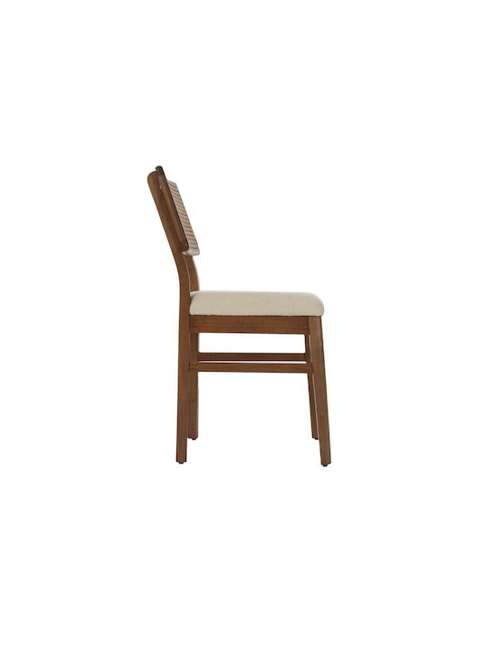 Stil Dining Room Wooden Chair Brown Beige 41x50x90cm