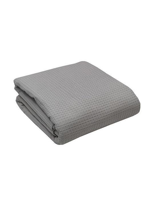 Sunshine Blanket Pique Queen 240x260cm Dark Grey