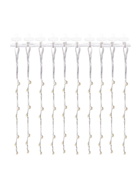 300 Lămpițe LED 3m. x 300buc Alb cald USB tip Perdea 10buc