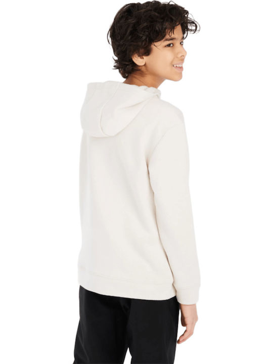 Kinder-Sweatshirt mit Kapuze und Taschen white