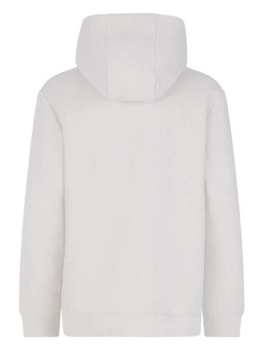 Kinder-Sweatshirt mit Kapuze und Taschen white