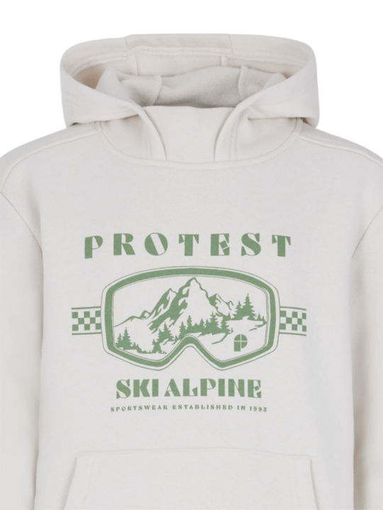 Kinder-Sweatshirt mit Kapuze und Taschen white