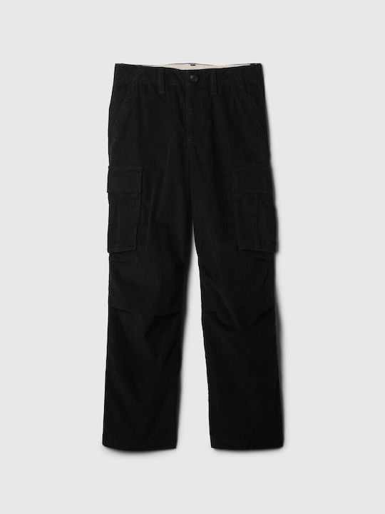 GAP Kids' Cargo Corduroy Pants true black