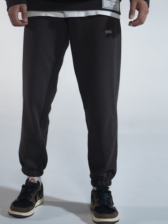 Jogginghose mit Gummizug Braun