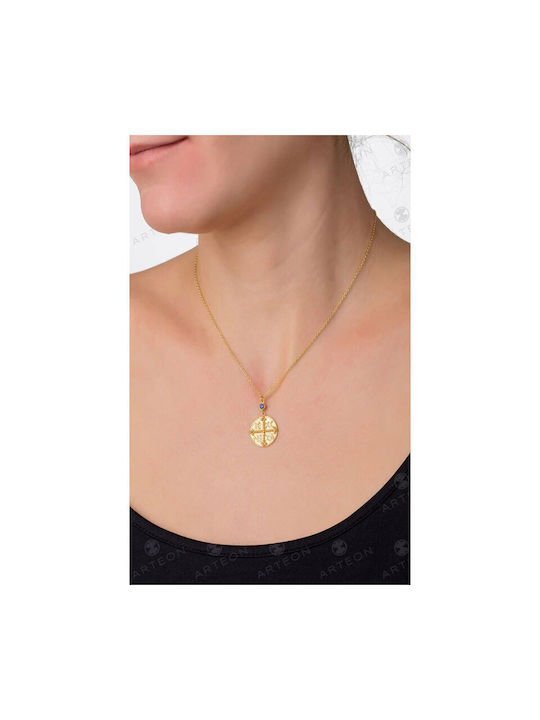 Arteon Charm Talisman Constantine from Gold-plated Silver with Zircon