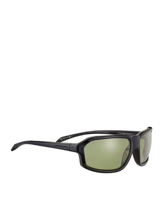Serengeti Hext Unisex Γυαλιά Ηλίου με Μαύρο Κοκκάλινο Σκελετό και Πράσινο Φακό SS571002