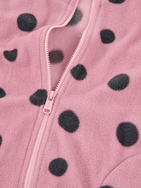 Kids Cardigan Fleece Pink