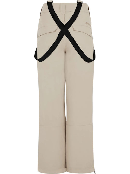 Protest Spiket 4810200-567 Kids Dungarees for Ski & Snowboard Beige