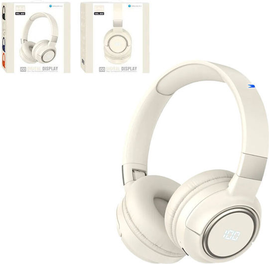 MSL-909 Ασύρματα Bluetooth On Ear Ακουστικά με Ραδιόφωνο Πορτοκαλί
