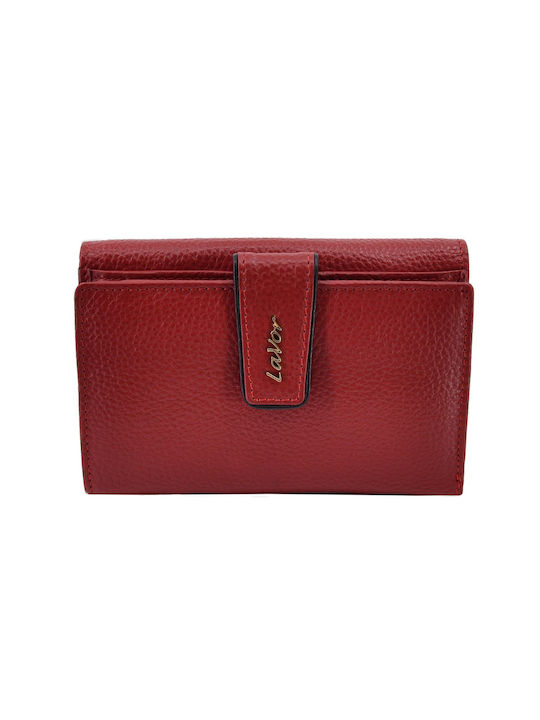 Dermatina 100 Small Leather Women's Wallet with RFID Red