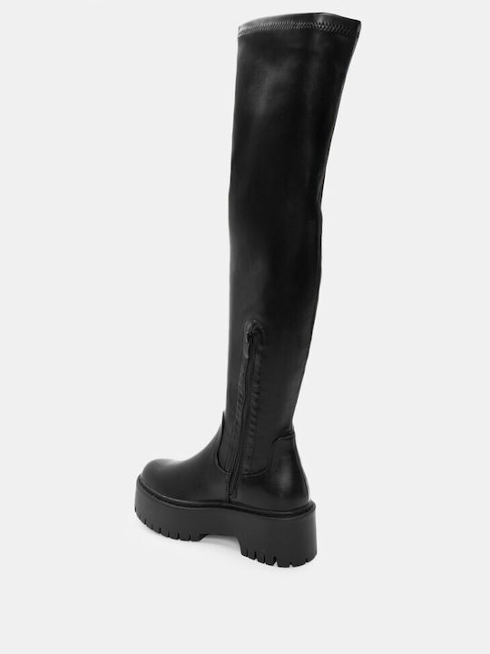 Luigi Women's Boots Over the Knee Black