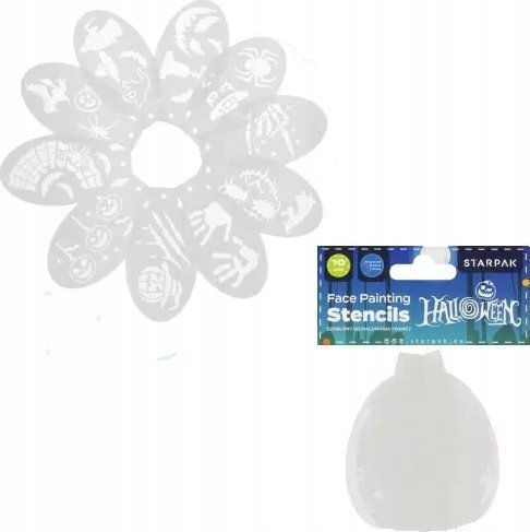 Starpak Face Paint Template 10pcs Halloween Stk 24/144pg 14186878 5905523679588