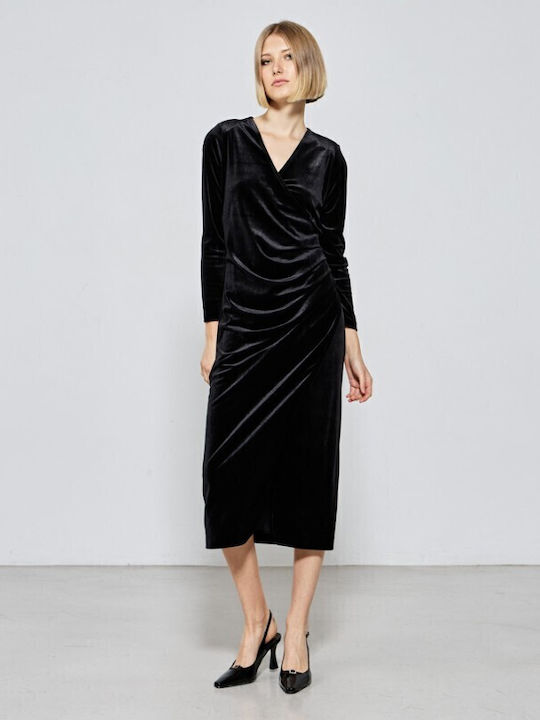 Women's Blouse Velvet Black
