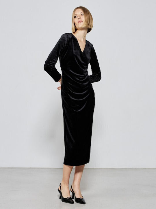Women's Blouse Velvet Black