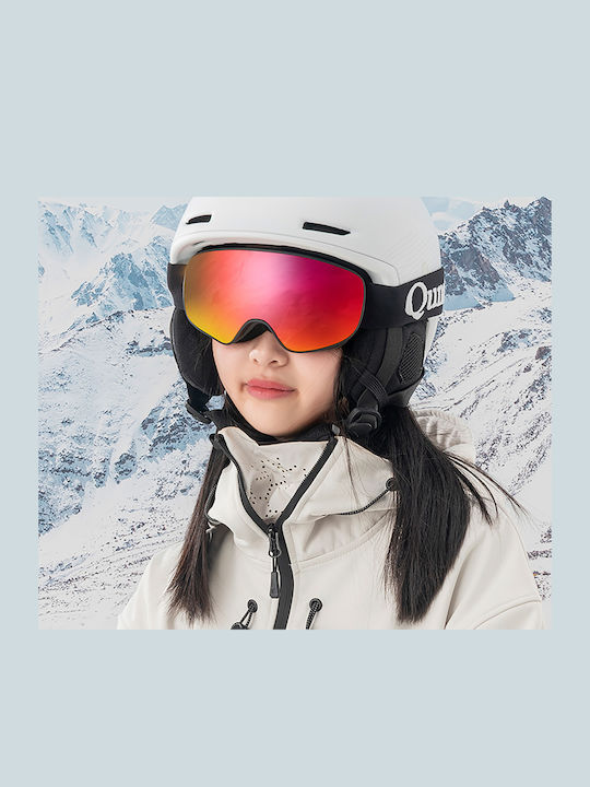Qunature Ski- & Snowboardbrille Kinder Schwarz mit Linse in Schwarz Farbe